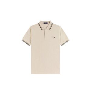 Fred Perry Mens Twin Tip Polo Shirt / Warm Beige
